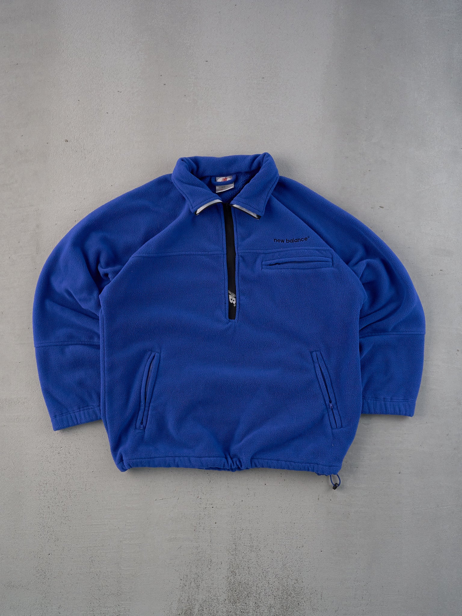 Vintage Y2k Royal Blue New Balance Fleece Collared 1/4 Zip Up (M/L)