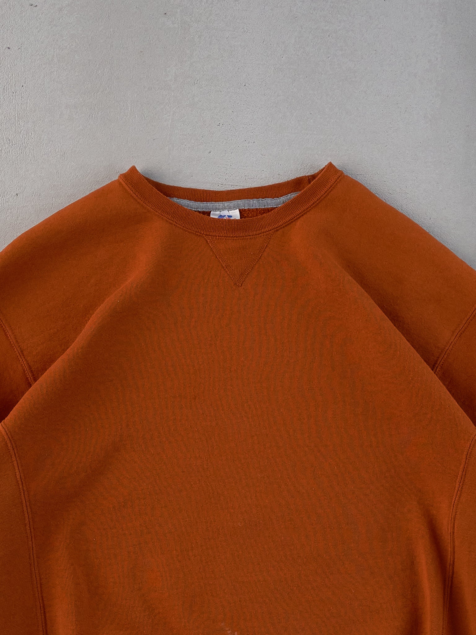 Vintage 90s Orange Russell Athletics Blank Crewneck (L)