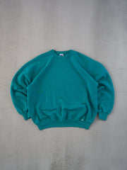 Vintage 90s Teal Russell Athletics Blank Crewneck (L)