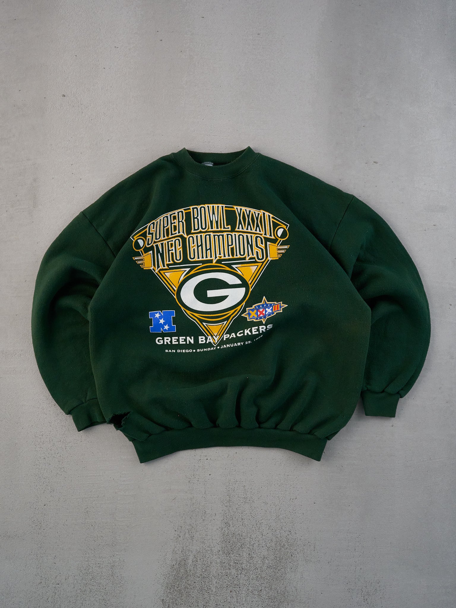 Vintage 98' Green Green Bay Packers Champions Crewneck (L)