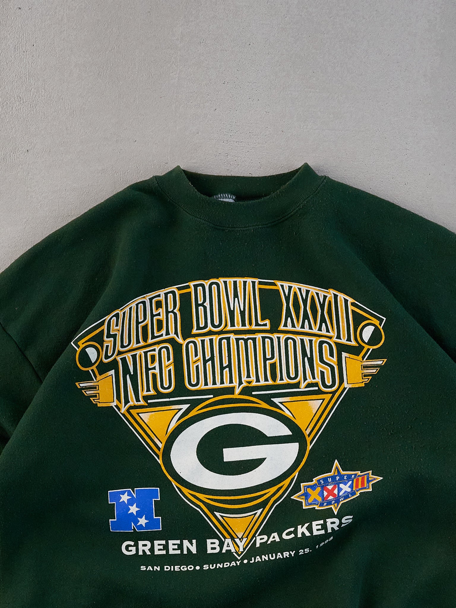Vintage 98' Green Green Bay Packers Champions Crewneck (L)