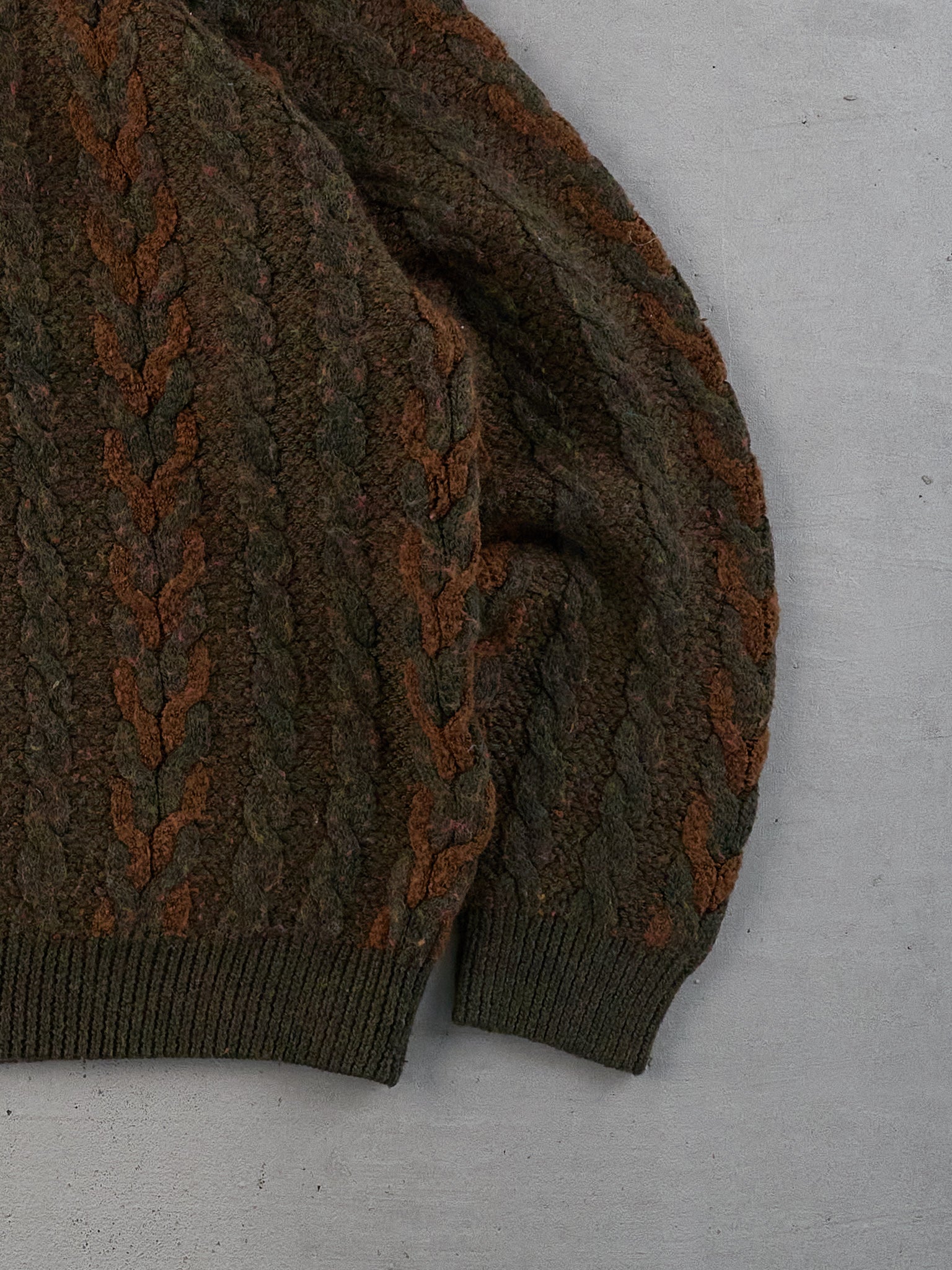 Vintage 80s Brown Croft And Barrow Patterned Knit Sweater (L)