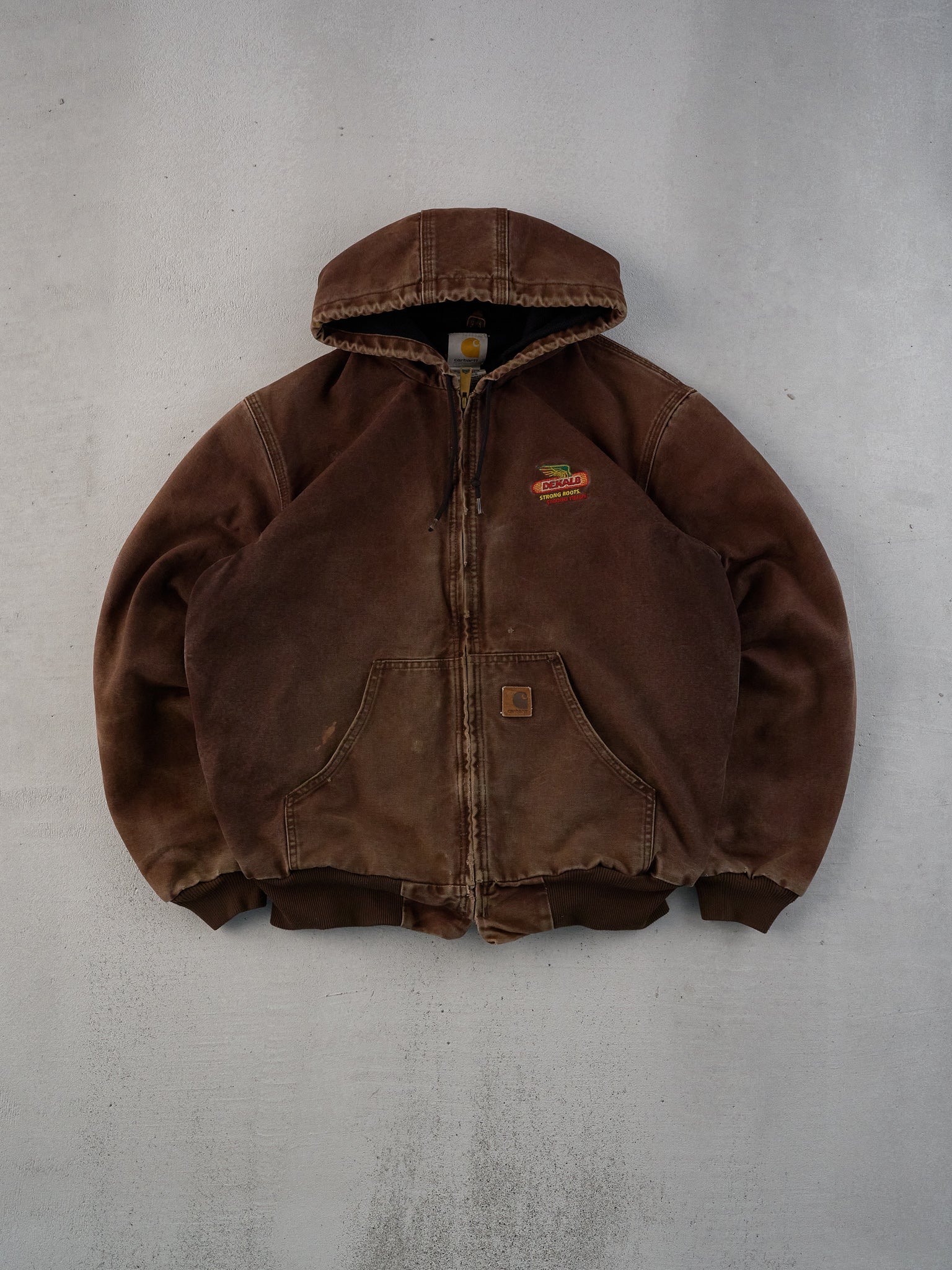 Vintage 90s Brown Carhartt Hooded Workwear Jacket (M/L)