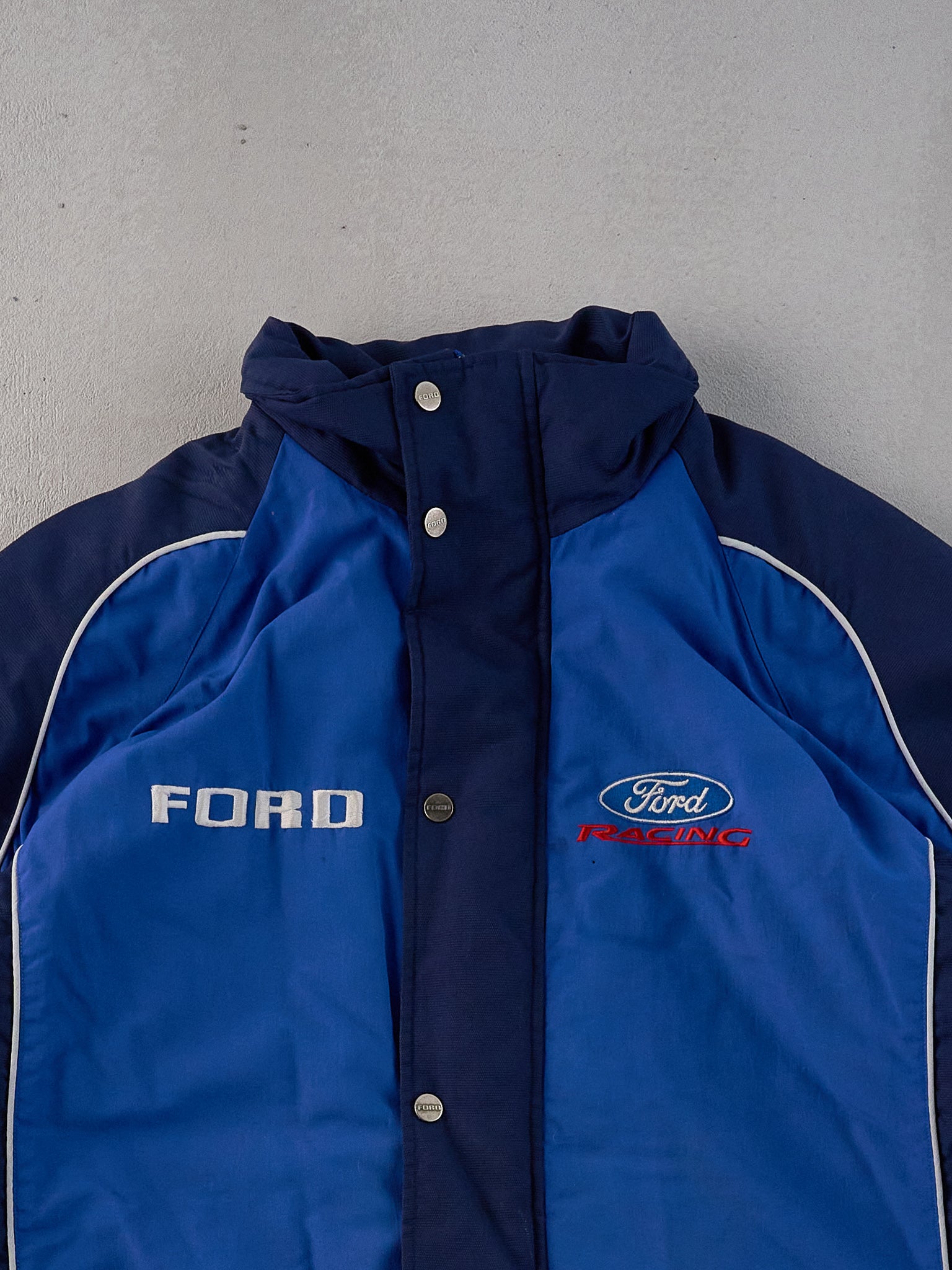 Vintage Y2k Royal Blue Ford Racing Jacket (XL/XXL)