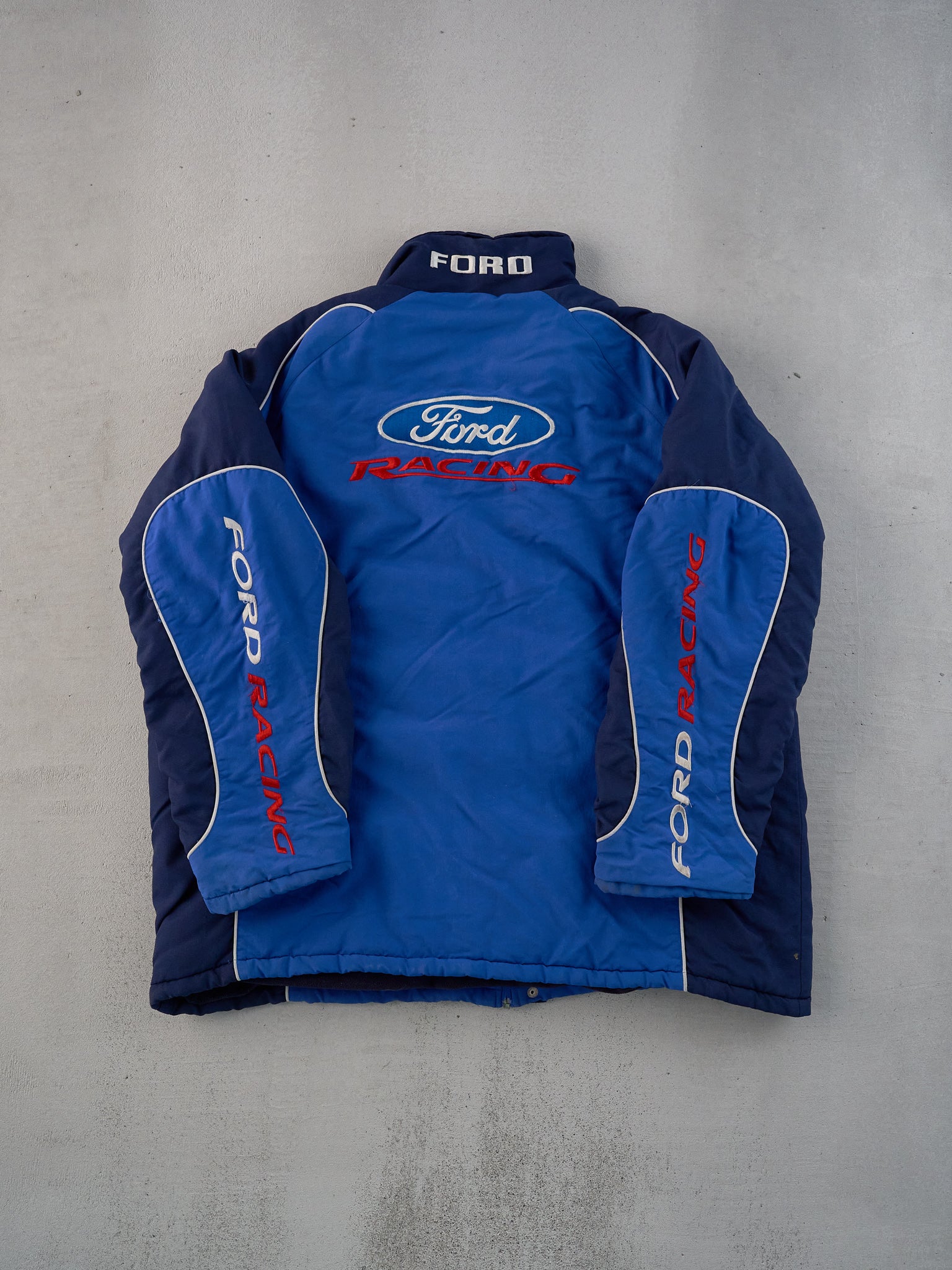 Vintage Y2k Royal Blue Ford Racing Jacket (XL/XXL)