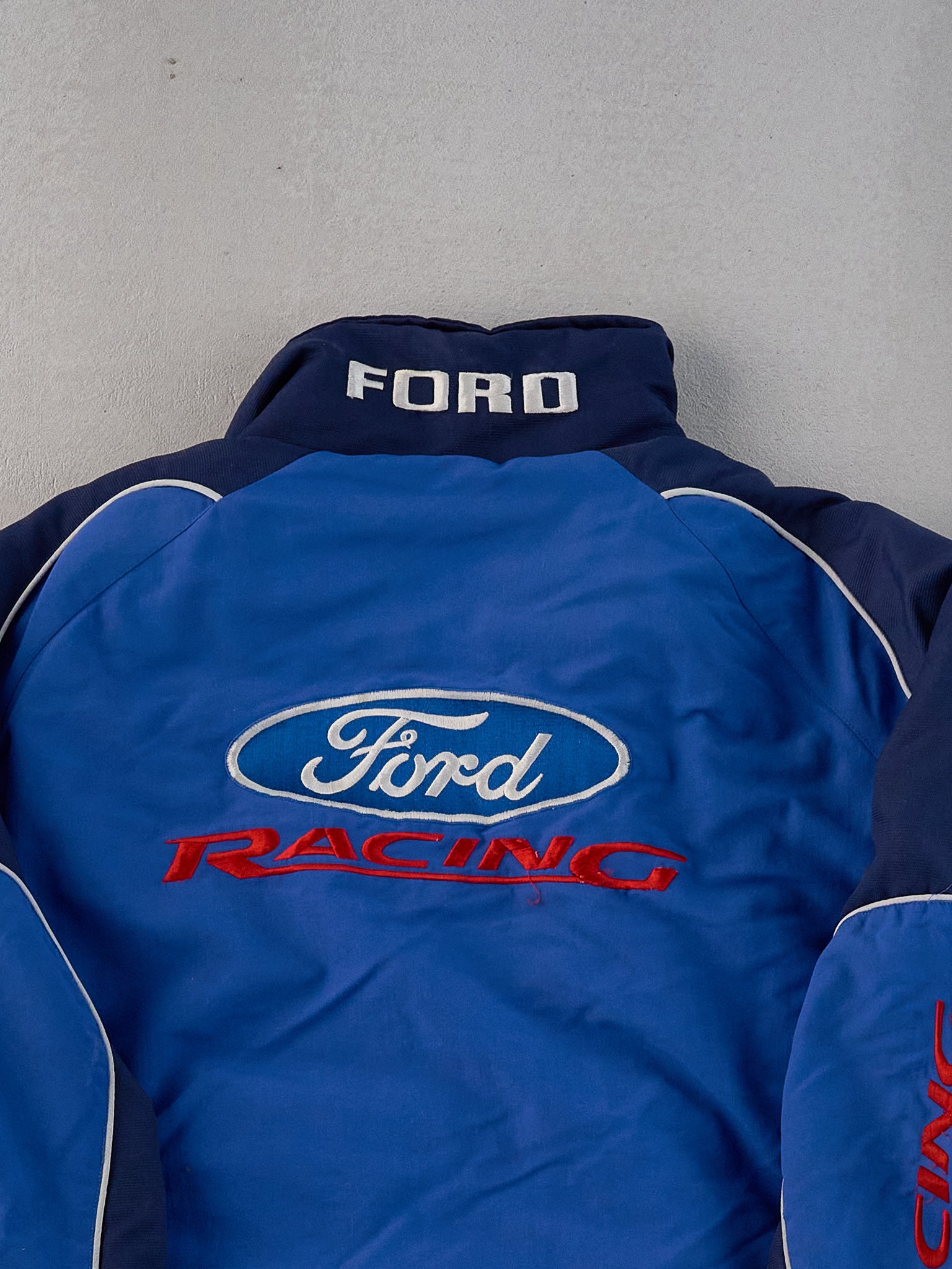 Vintage Y2k Royal Blue Ford Racing Jacket (XL/XXL)