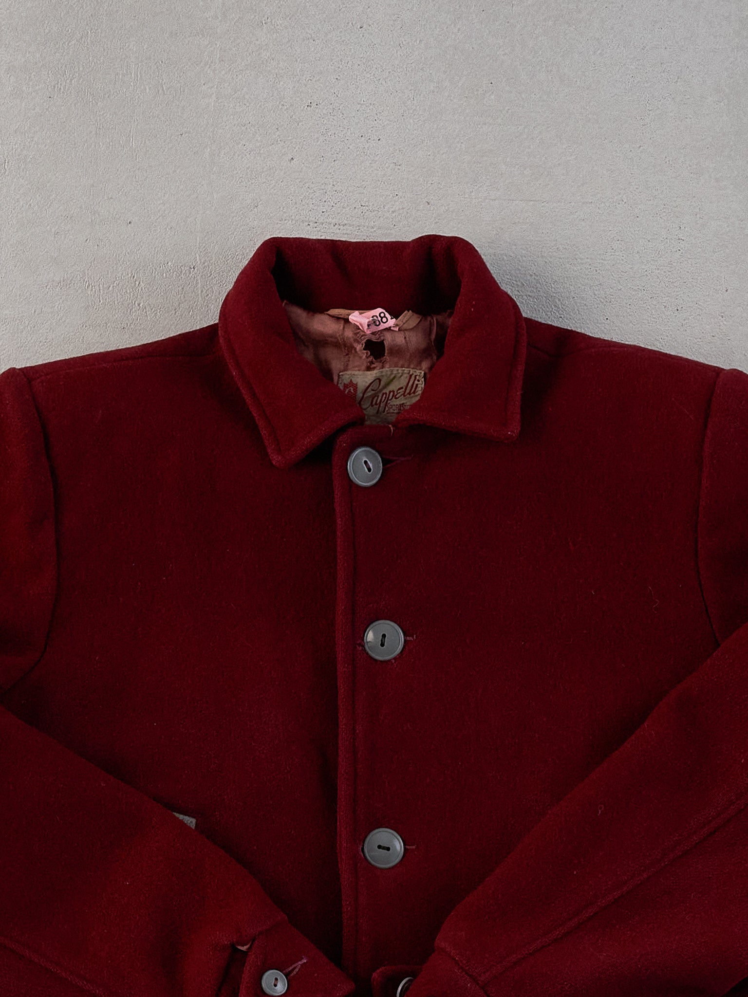 Vintage 71' Maroon Red Mc Master University Collared Jacket (M)
