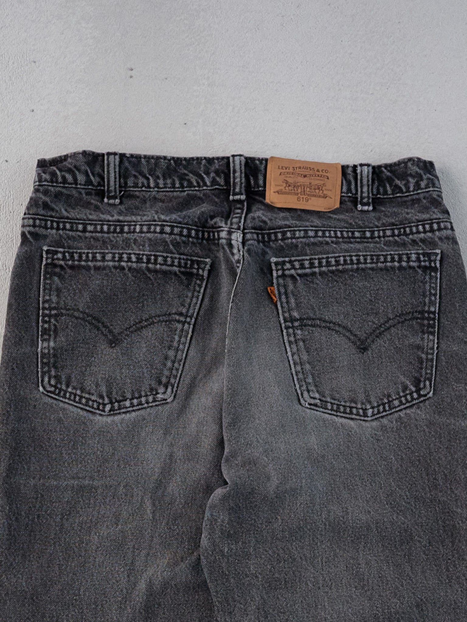 Vintage 70s Washed Black Levi's 619 Denim Jeans (31x31)
