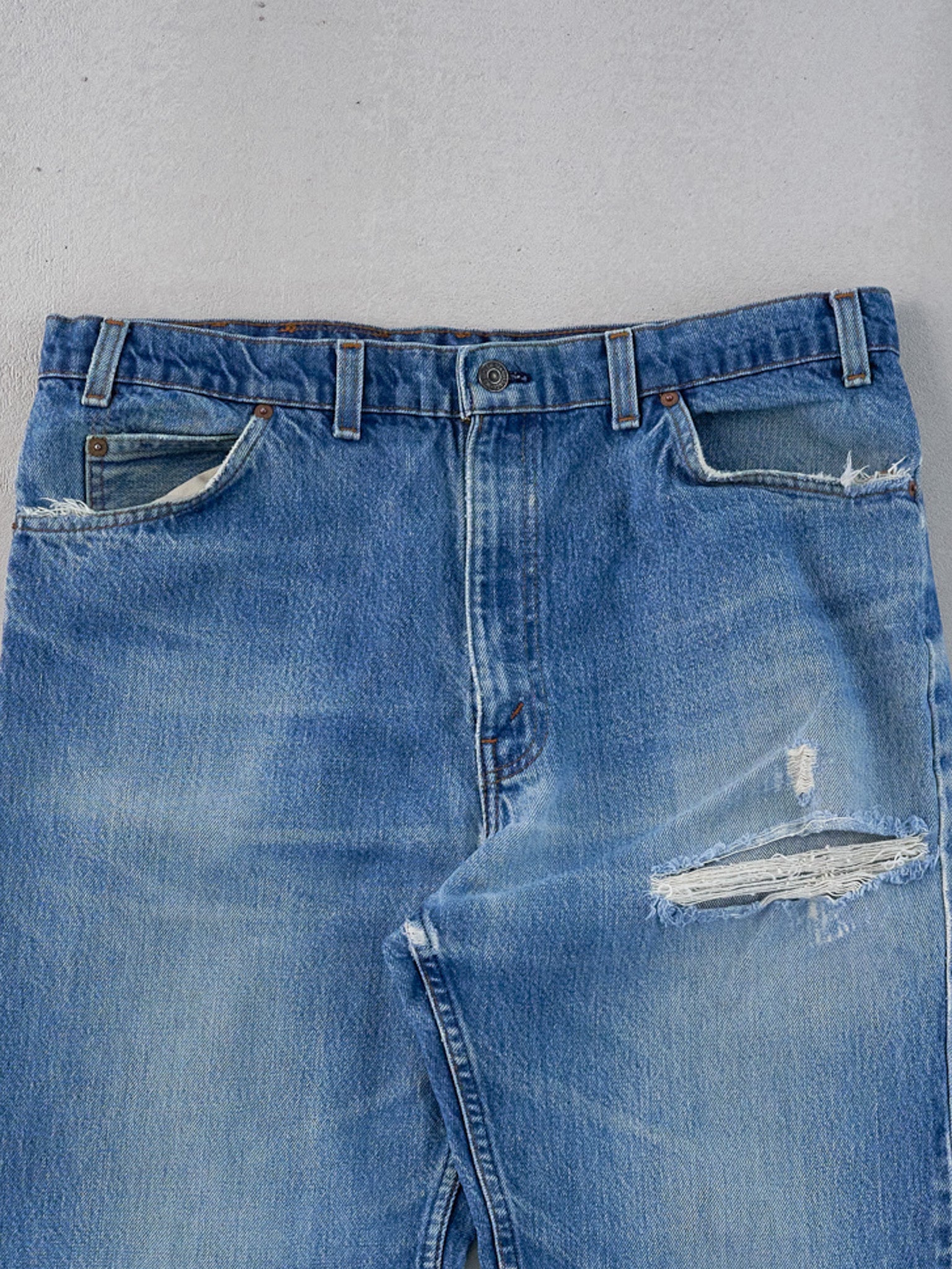 Vintage 70s Dark Blue Levi's 506 Denim Jeans (36x29)