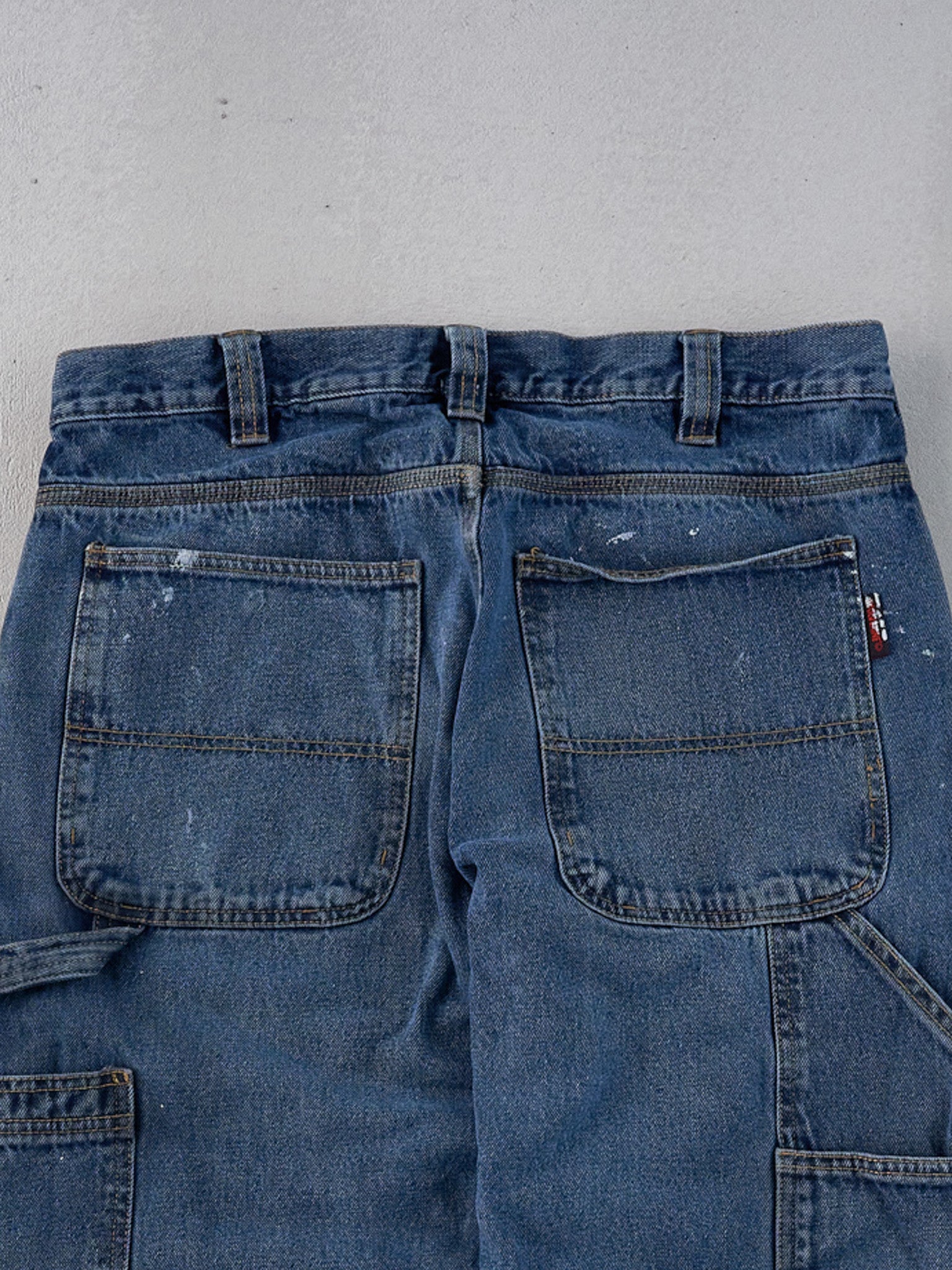 Vintage 90s Dark Blue Wolverine Workwear Carpenter Pants (34x29)
