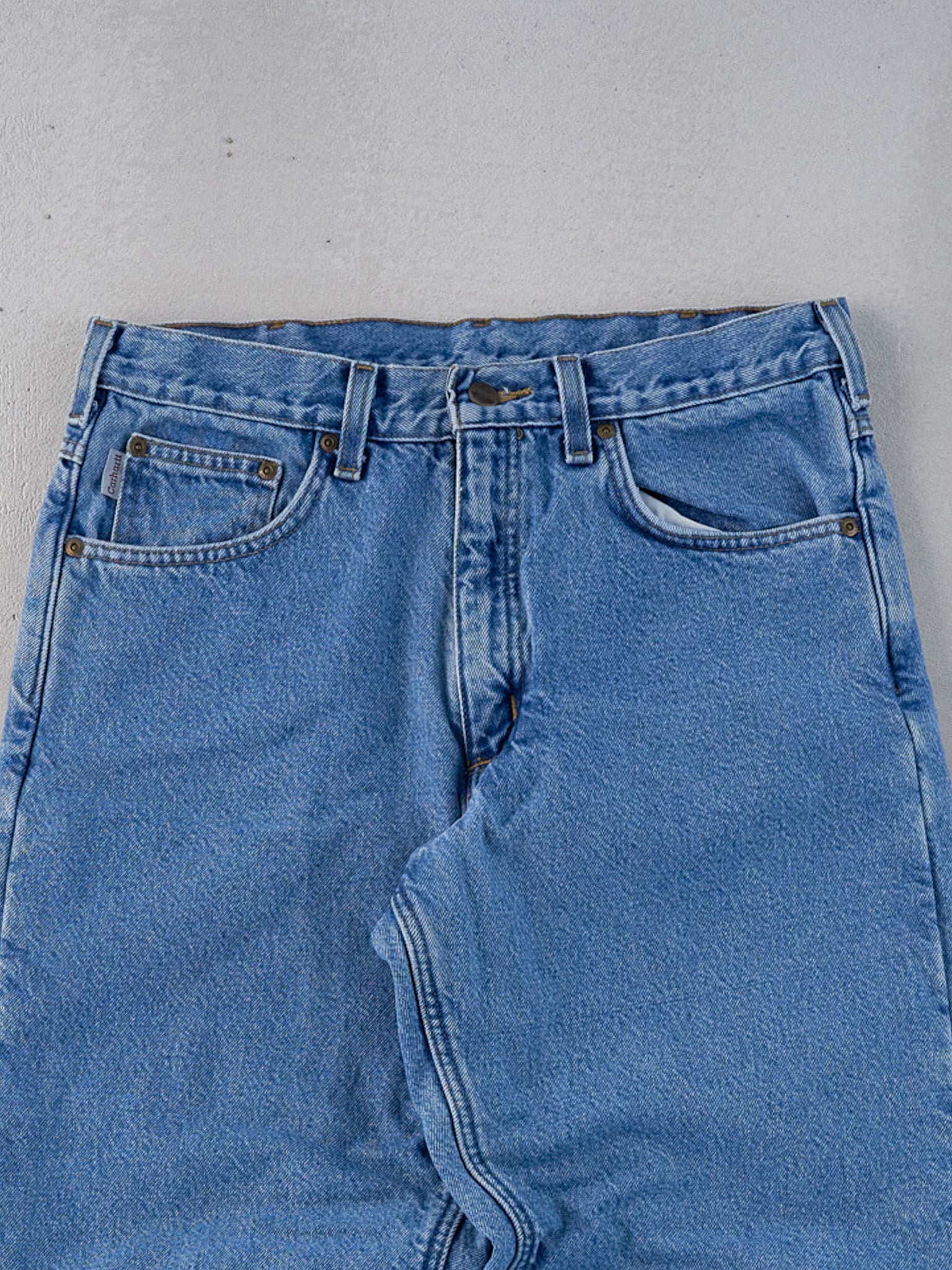 Vintage 90s Blue Carhartt Lined Carpenter Pants (32x29)