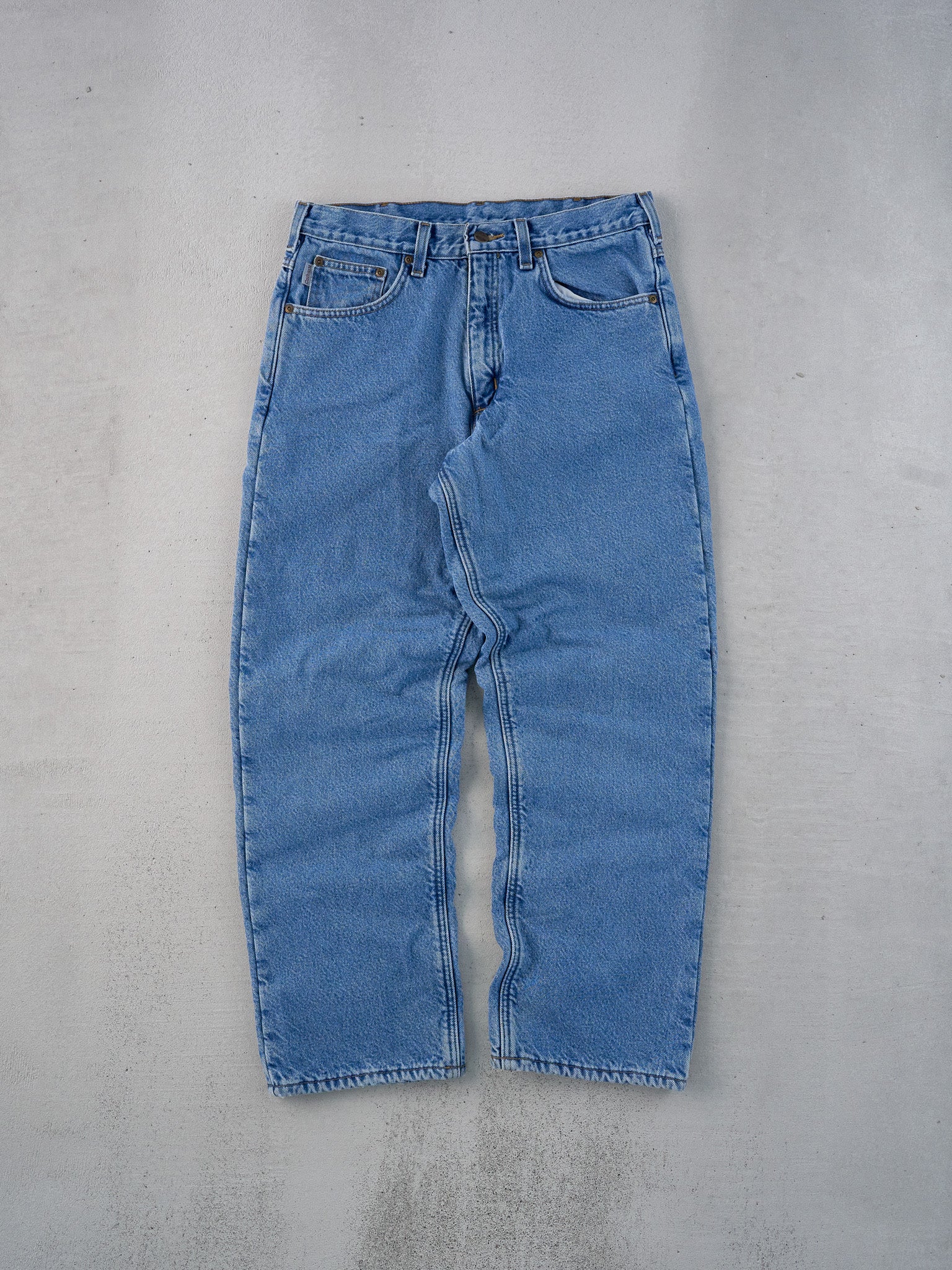 Vintage 90s Blue Carhartt Lined Carpenter Pants (32x29)