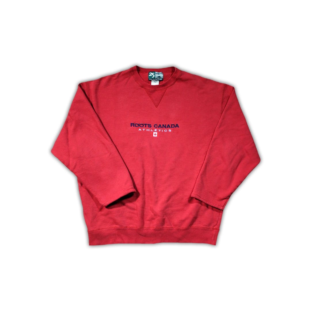 Vintage Red Roots Canada Athletics Crewneck | Rebalance Vintage.