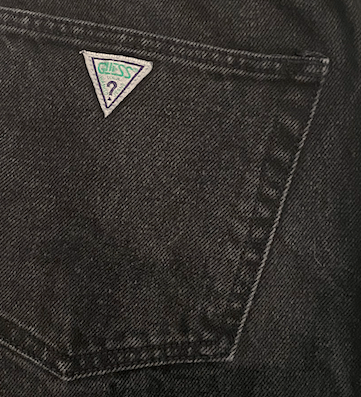 Vintage Black Guess Wide Leg Jeans | Rebalance Vintage.