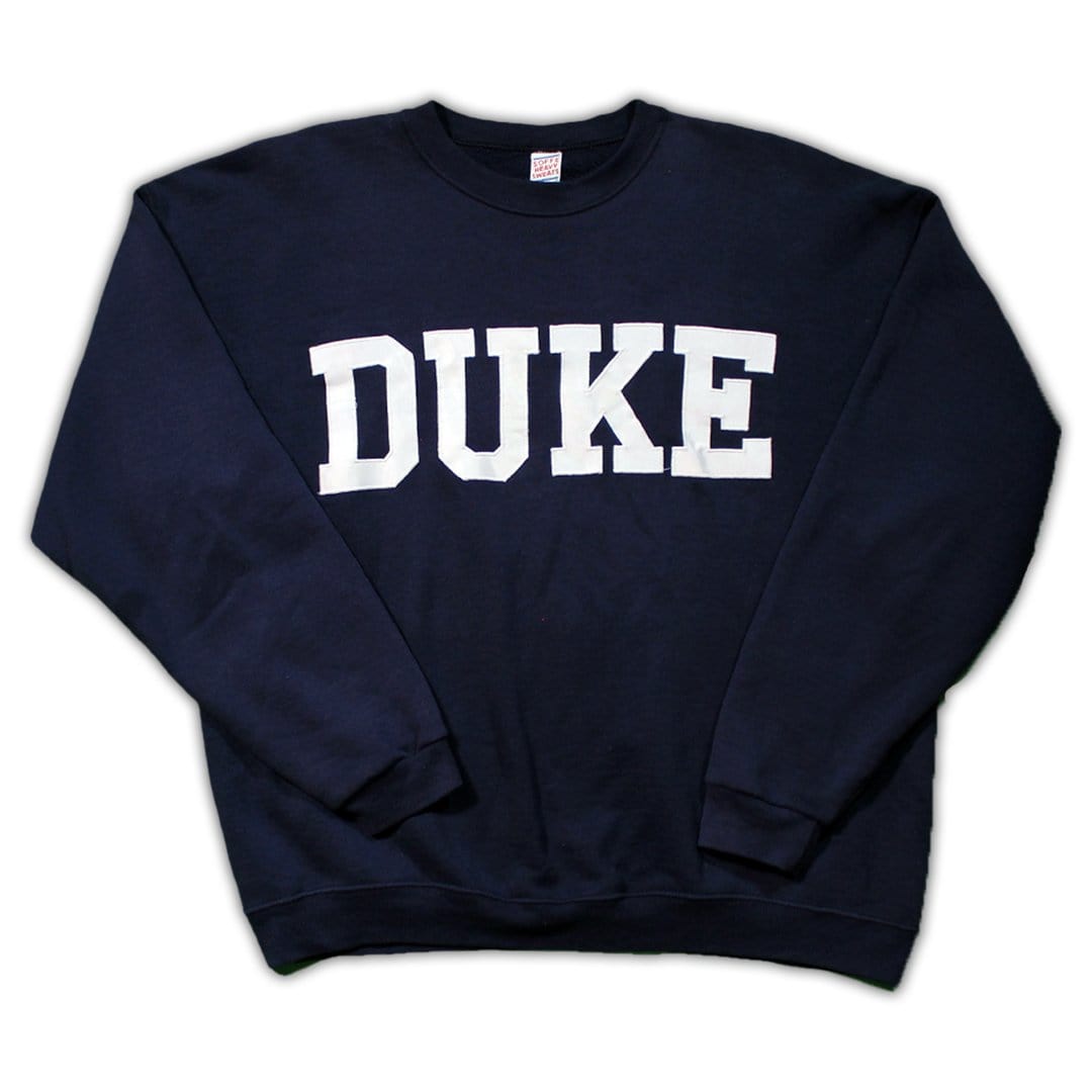 Vintage Navy Duke Spell Out Crewneck | Rebalance Vintage.