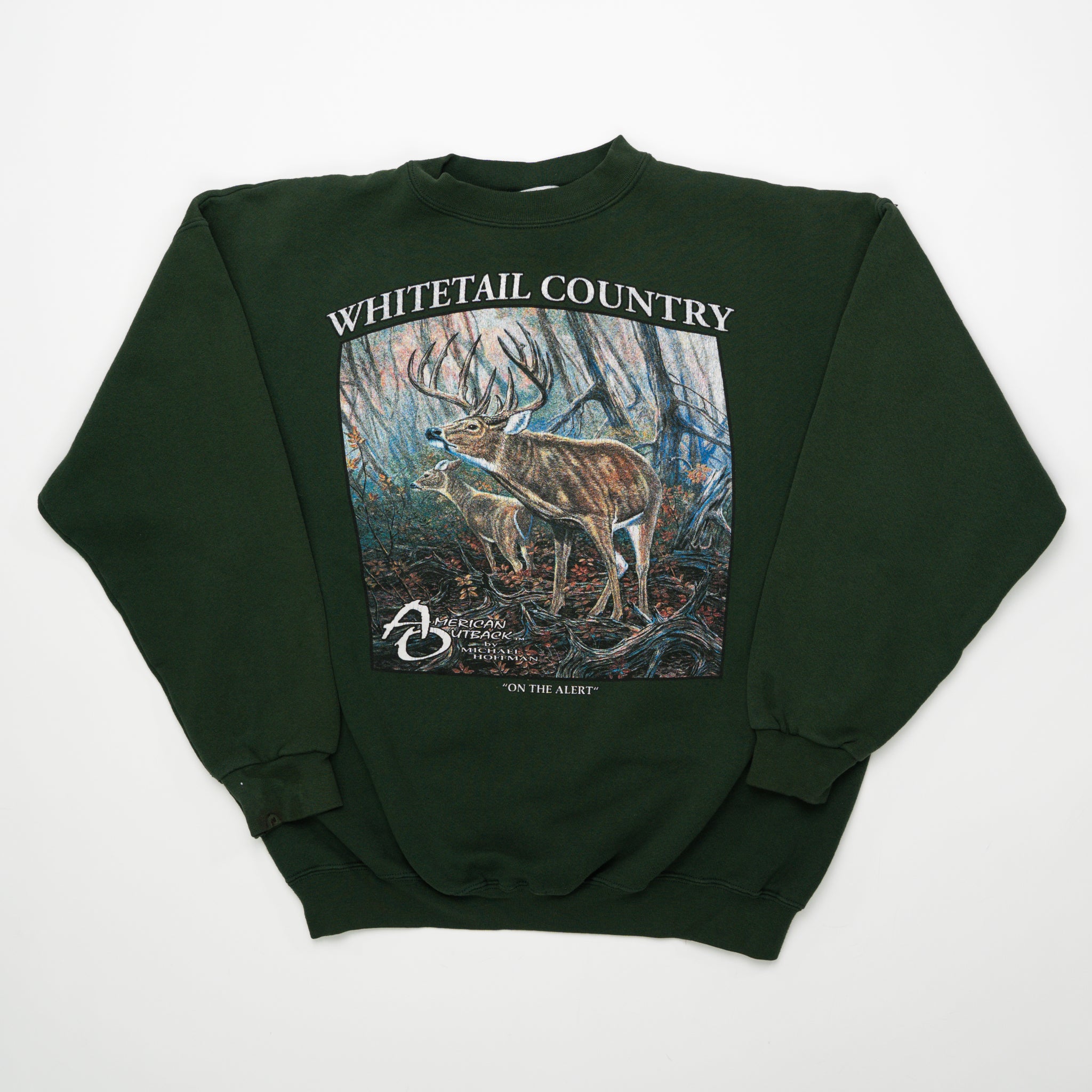 Vintage 90s Whitetail Country Deer Crewneck (L) | Rebalance Vintage.