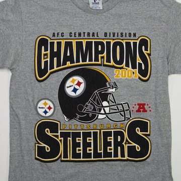 Vintage '01 Steelers AFC Central Division Graphic Tee (S/M) | Rebalance Vintage.