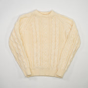 Vintage 80s Light Yellow King Road Shop Knit Sweater (S/M)