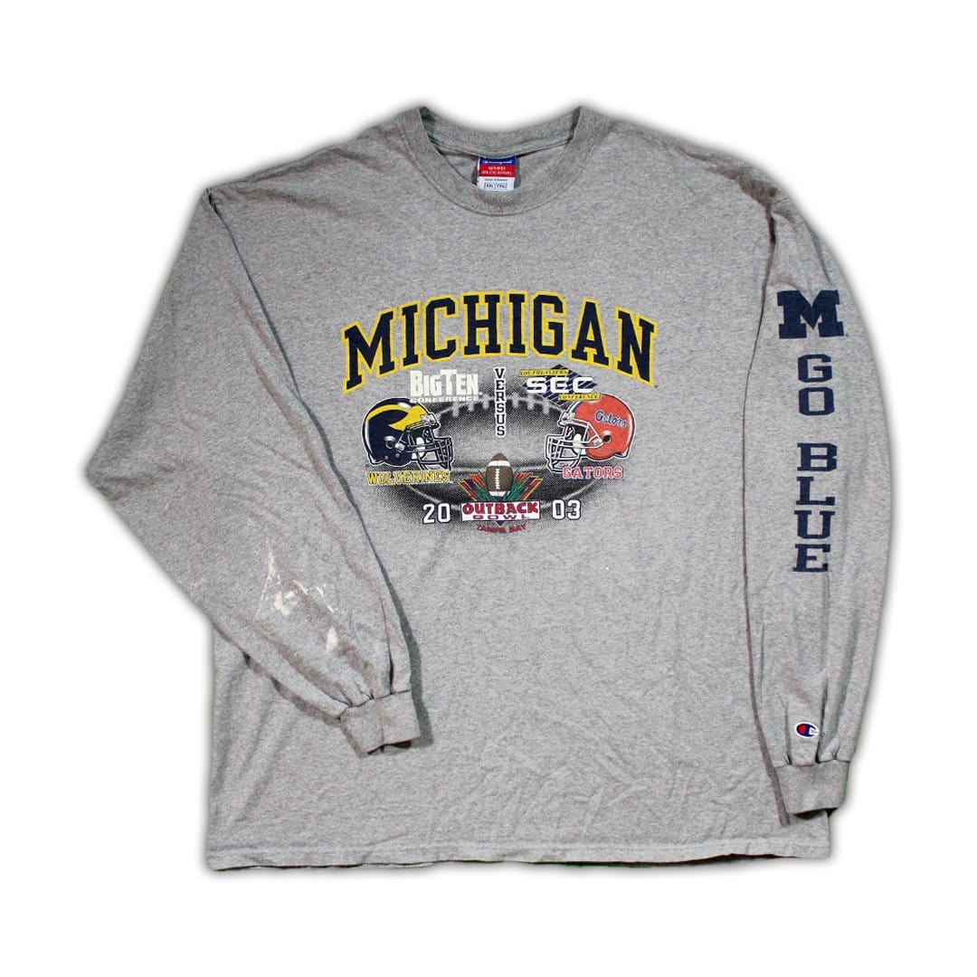 Vintage '03 Wolverines v. Gators Champion Long Sleeve (XXL) | Rebalance Vintage.