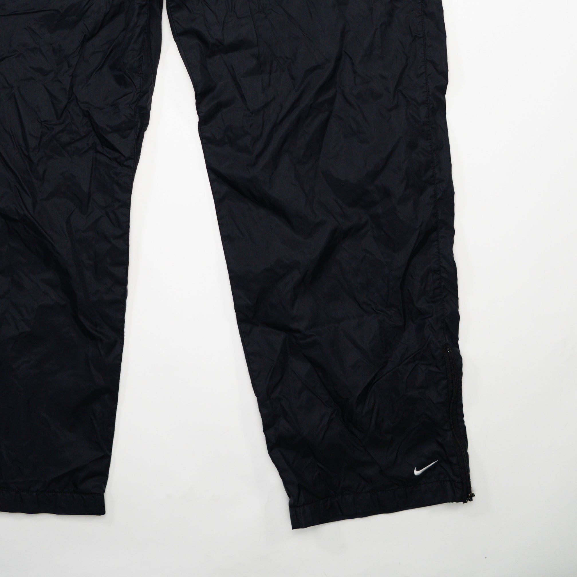 Vintage Black Nike Windbreaker Pants w/ Zippers (M)