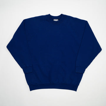 Vintage 90s Bright Blue Fruit of the Loom Crewneck(L) | Rebalance Vintage.