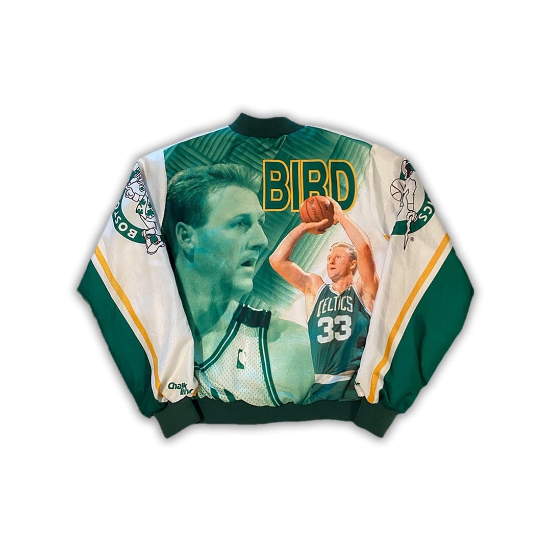 Vintage RARE 90s Larry Bird Celtics Chalkline Jacket | Rebalance Vintage.