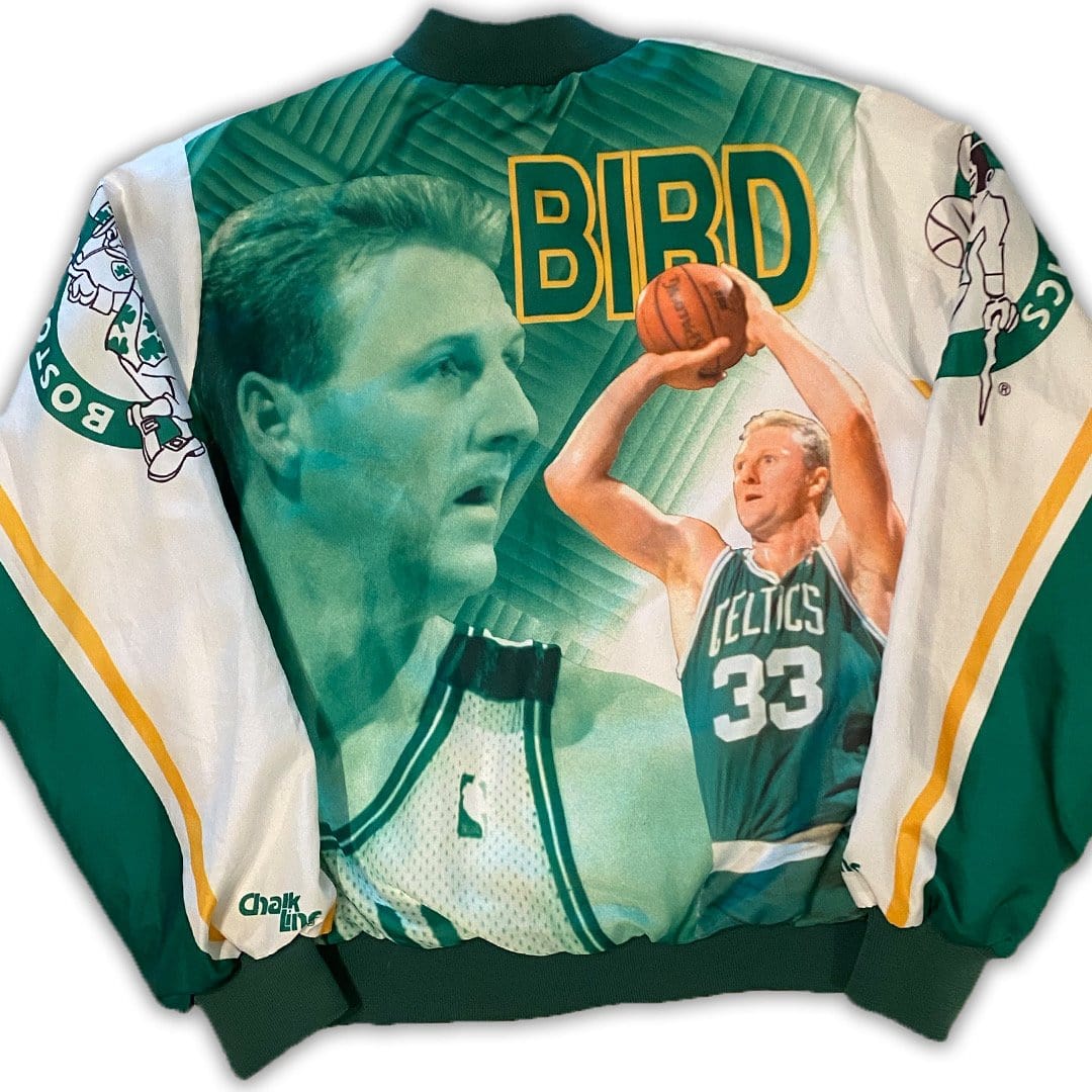 Vintage RARE 90s Larry Bird Celtics Chalkline Jacket | Rebalance Vintage.