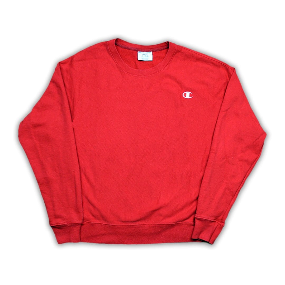 Vintage Red Reverse Weave Champion Crewneck | Rebalance Vintage.