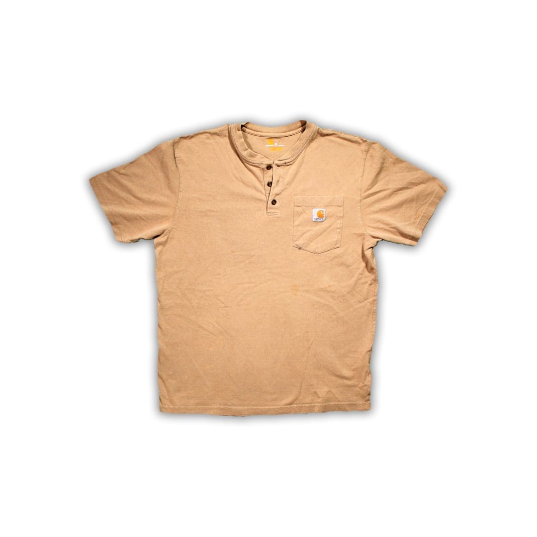Vintage Brown Carhartt Button Up Tee | Rebalance Vintage.