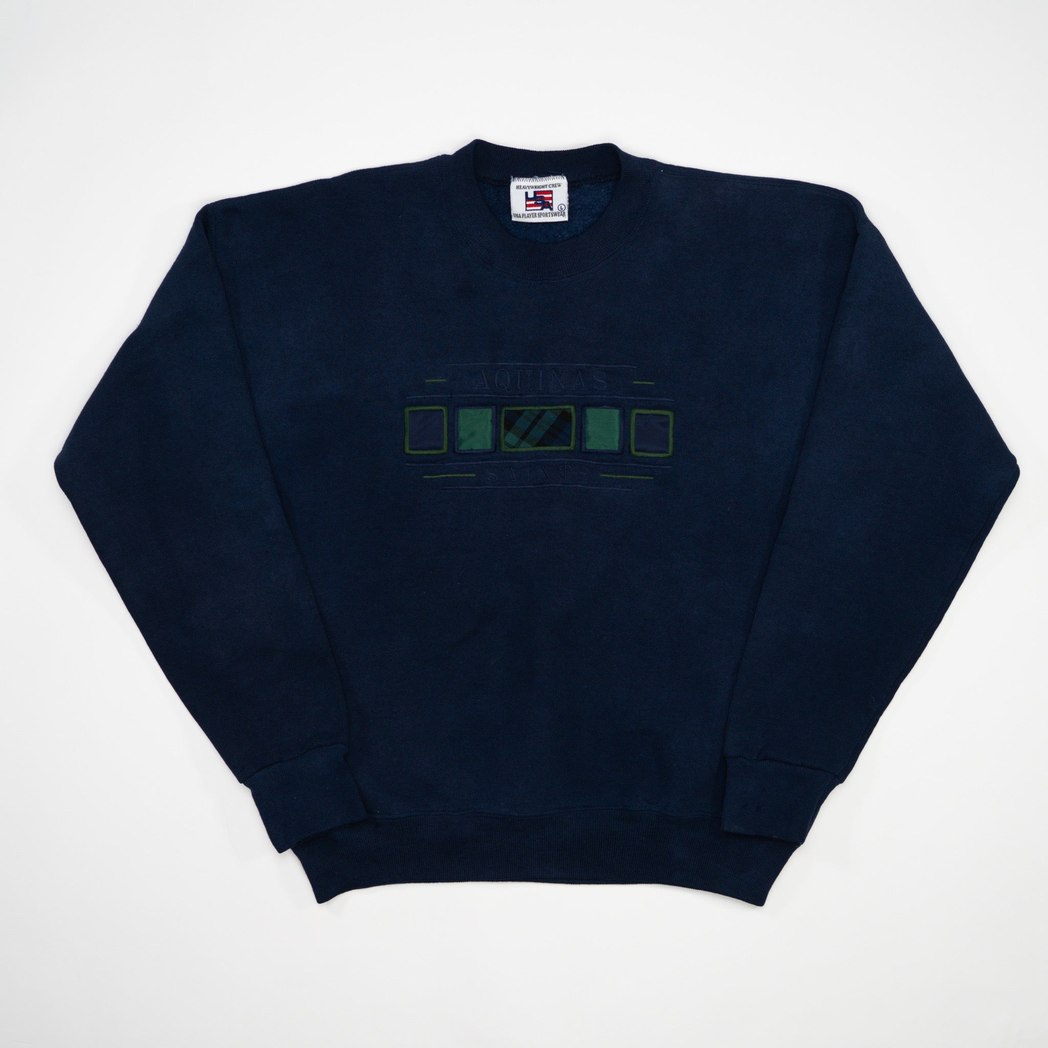 Vintage Blue Aquinas Saints Crewneck (M/L)