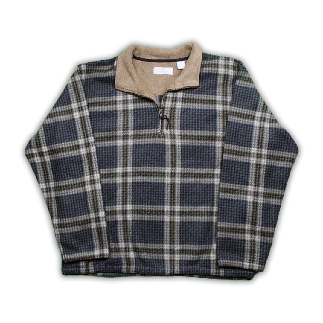 Vintage Plaid 1/4 Zip Fleece | Rebalance Vintage.