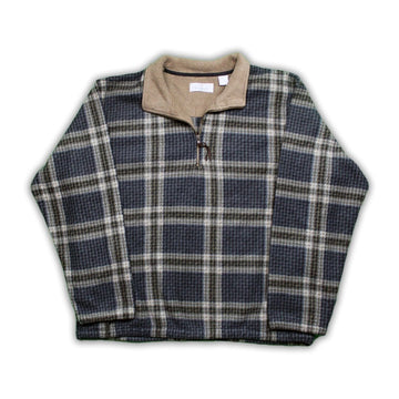 Vintage Plaid 1/4 Zip Fleece | Rebalance Vintage.