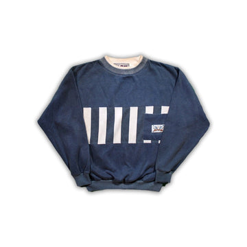 Vintage AOK Striped Blue Crewneck | Rebalance Vintage.