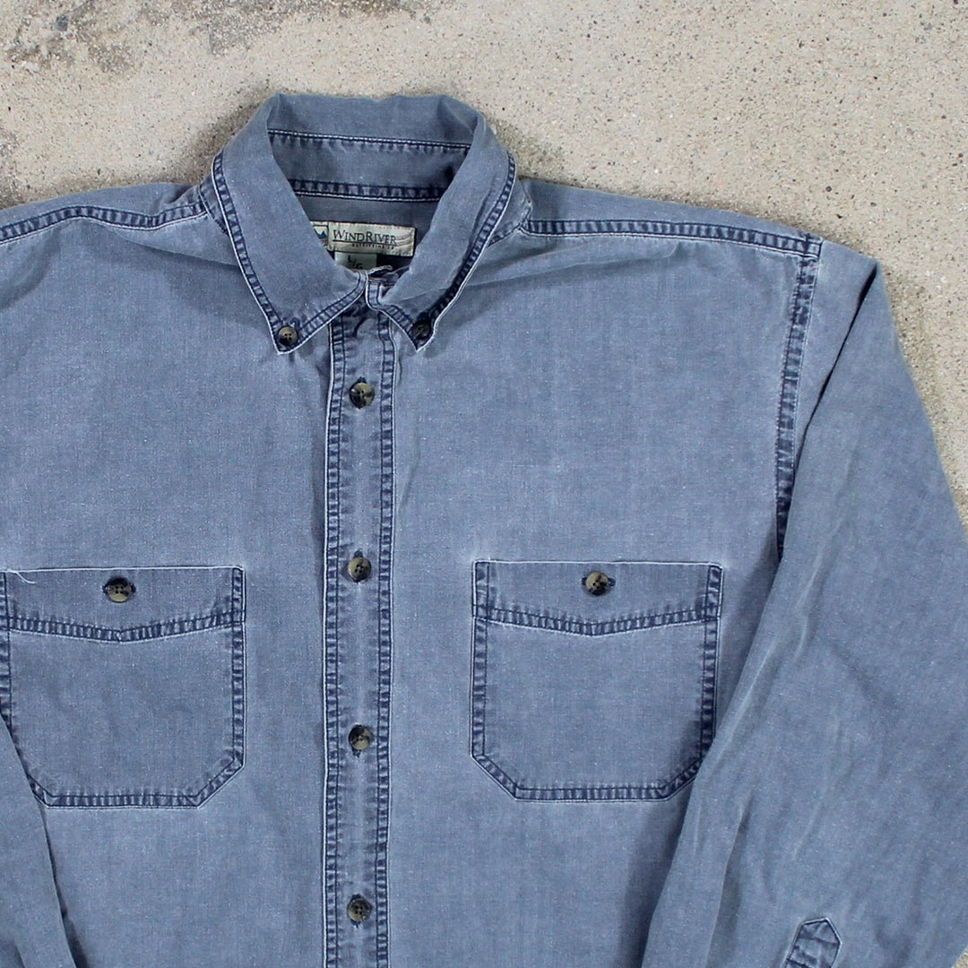 Vintage 90s Blue Wind River Button Up (L) | Rebalance Vintage.