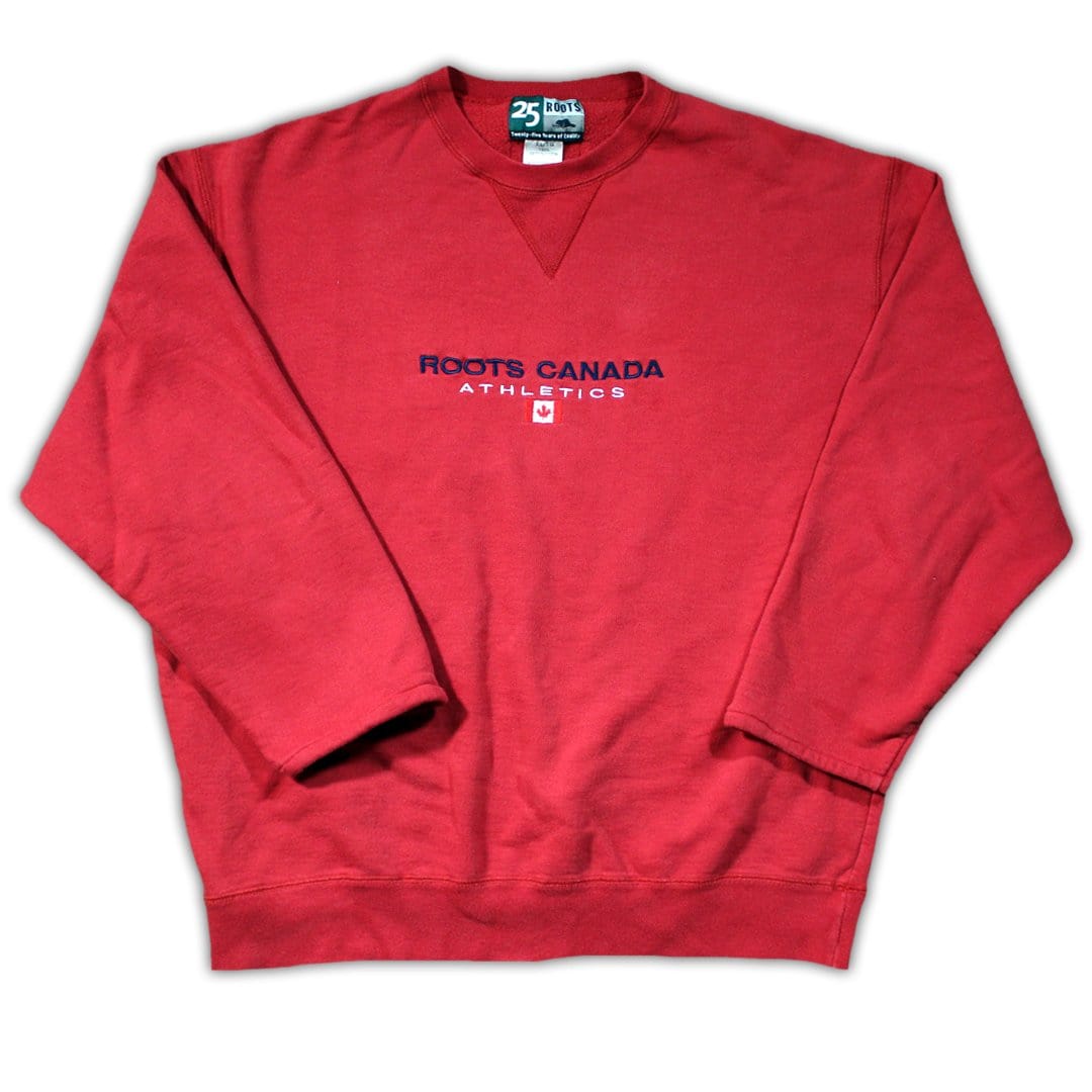Vintage Red Roots Canada Athletics Crewneck | Rebalance Vintage.