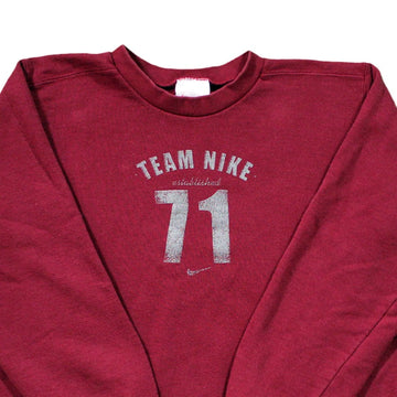 Vintage 90s RARE Maroon Team Nike Crewneck | Rebalance Vintage.