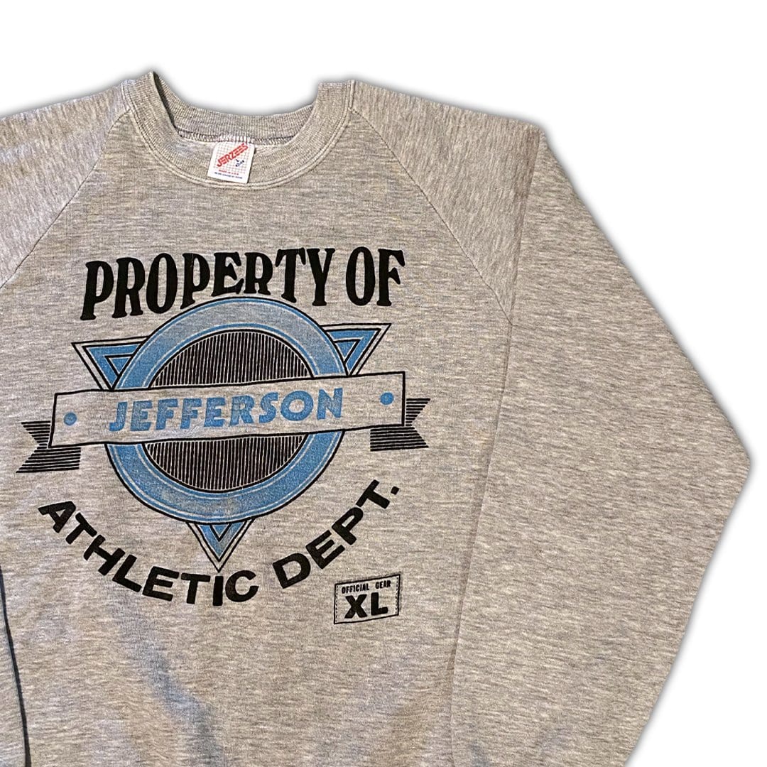 Vintage 90s Property of Jefferson Athletic Dept. Crewneck | Rebalance Vintage.