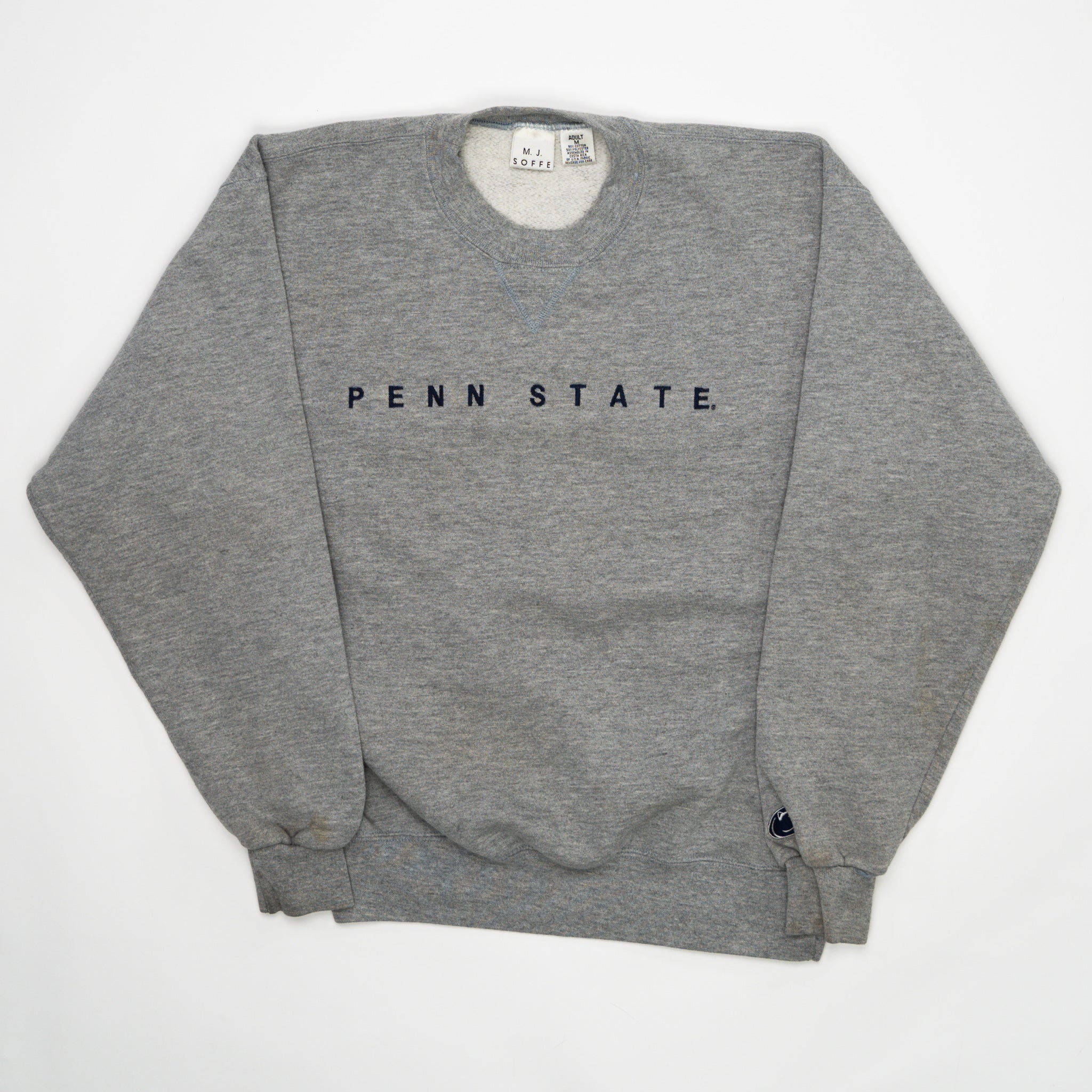 Vintage Grey Penn State Spell Out Crewneck (S/M) | Rebalance Vintage.