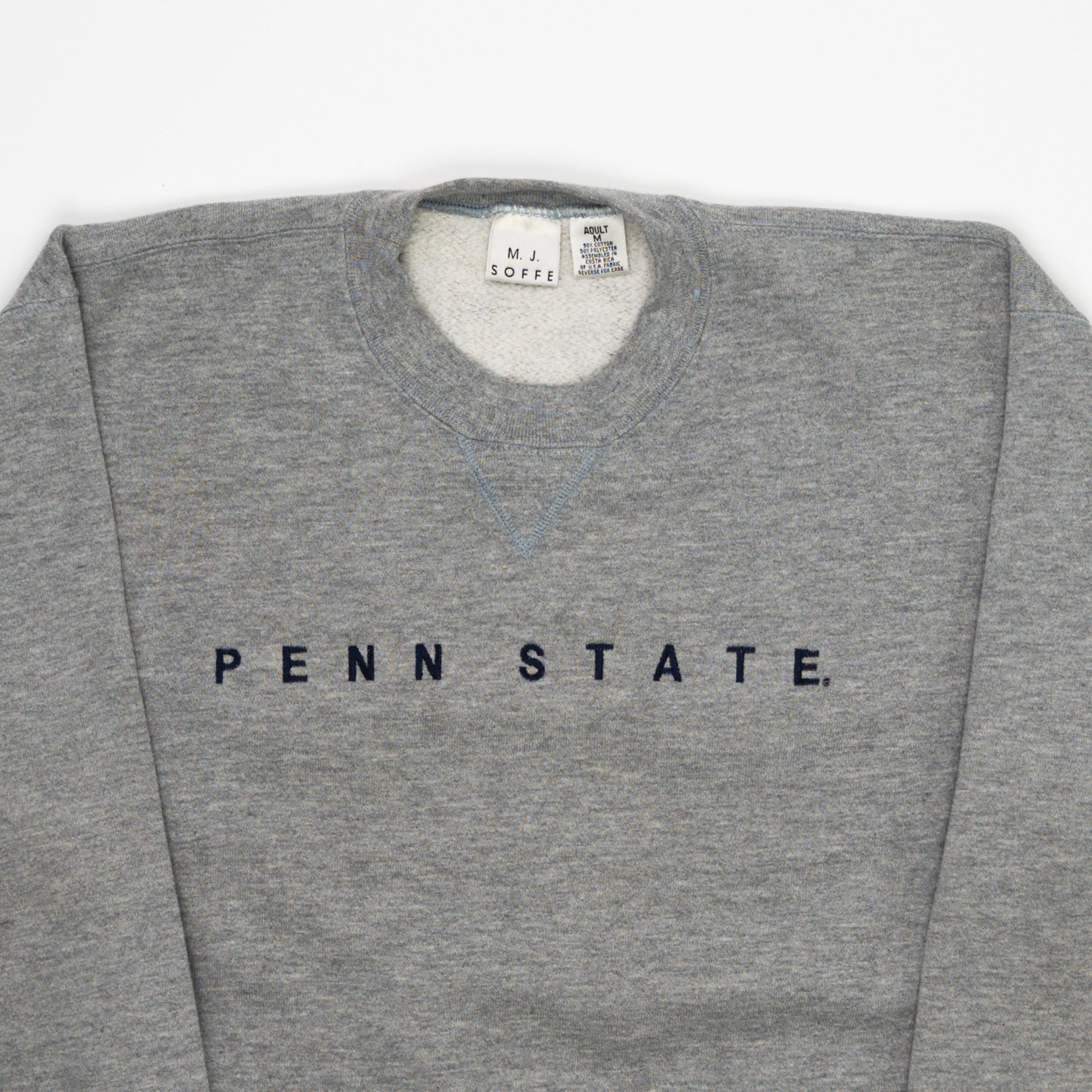 Vintage Grey Penn State Spell Out Crewneck (S/M) | Rebalance Vintage.