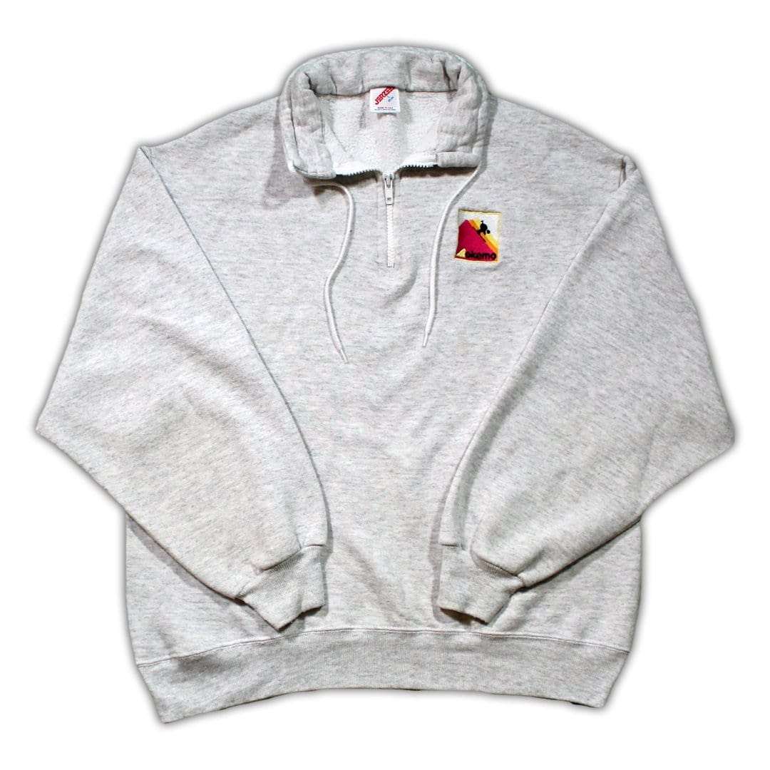 Vintage 90s Okemo Mountain 1/4 Zip Sweater | Rebalance Vintage.