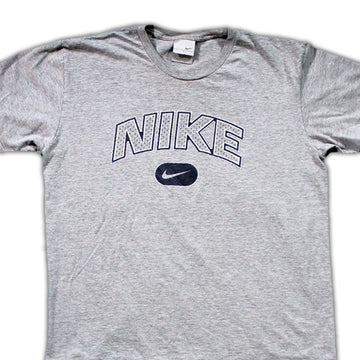 Vintage 00's Grey Nike Block Letter Tee | Rebalance Vintage.