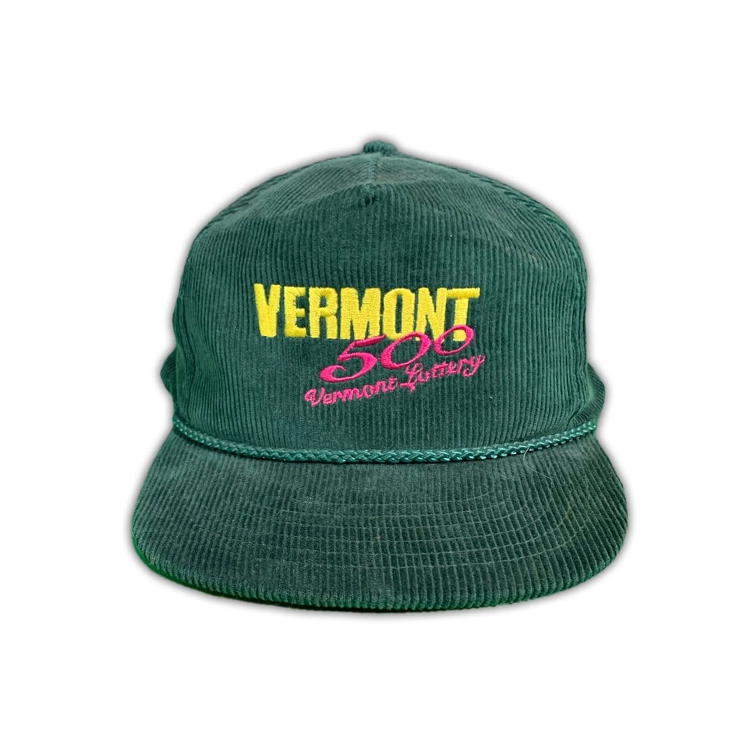 Vintage 90s Green Corduroy Vermont 500 Snapback | Rebalance Vintage.