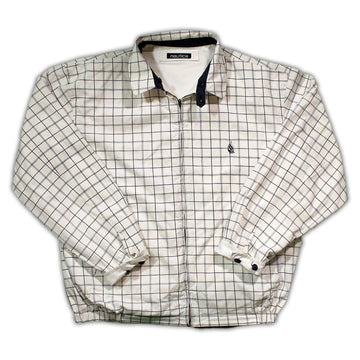 Vintage Nautica White + Blue checkered Reversible Jacket | Rebalance Vintage.