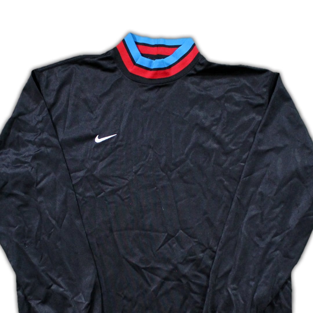Vintage 1990's Black Nike Goalie Long Sleeve (L) | Rebalance Vintage.