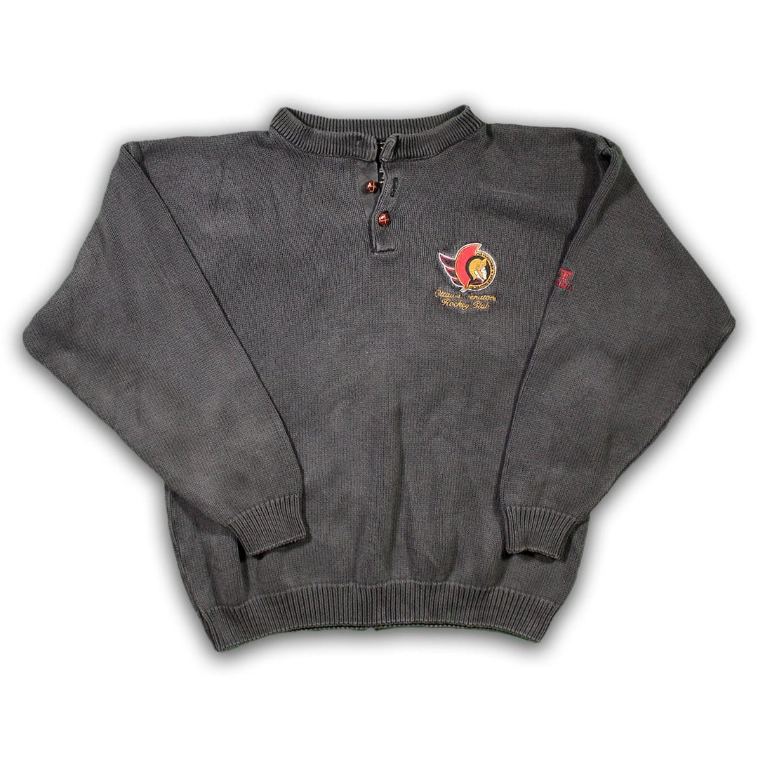 Vintage Ottawa Senators Hockey Club Knit Button Up Sweater | Rebalance Vintage.