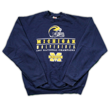 Vintage '97 Michigan Wolverine National Champions Crewneck | Rebalance Vintage.