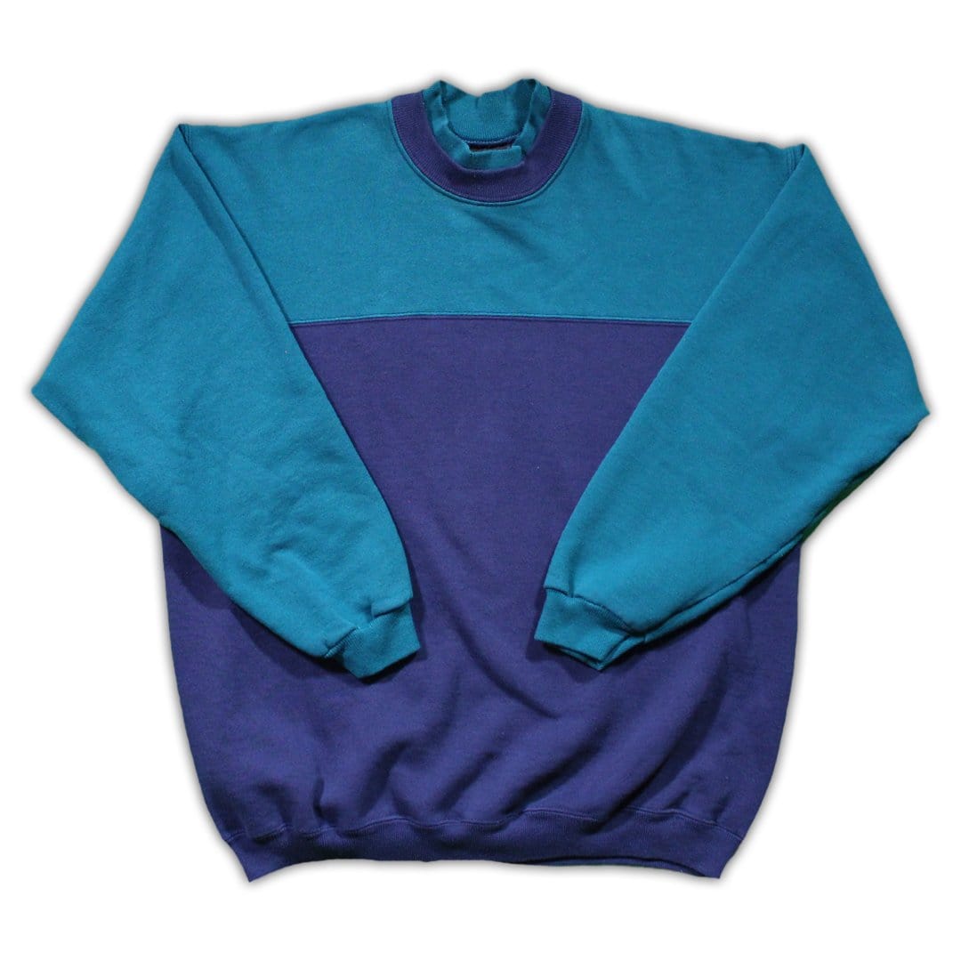 Vintage 90s Double Blue Crewneck | Rebalance Vintage.