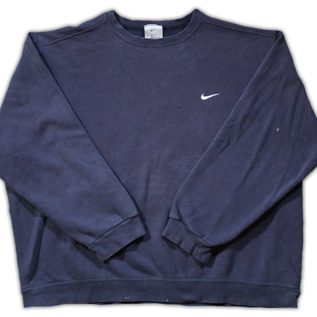 Vintage Dark Blue Nike Essential Crewneck | Rebalance Vintage.