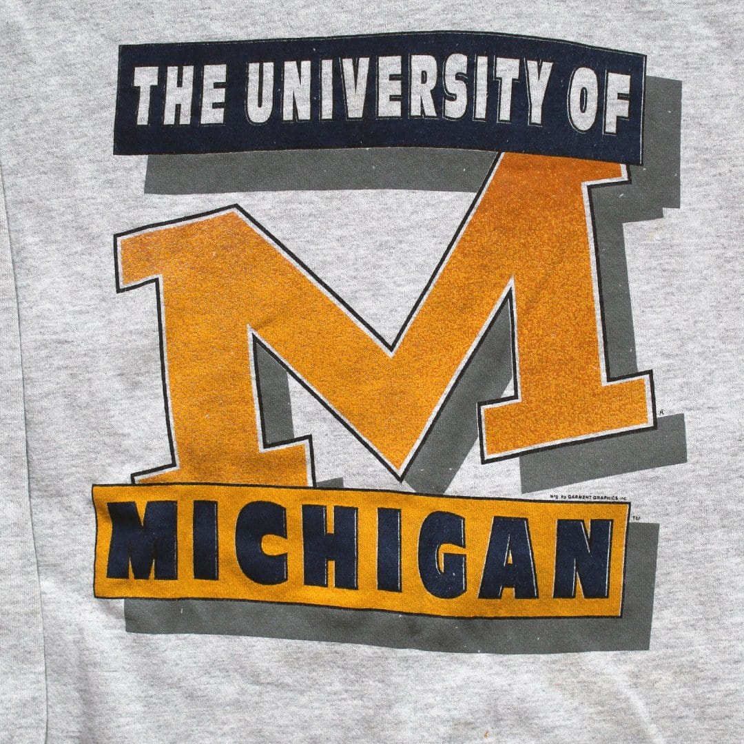 Vintage Block Letter University of Michigan Crewneck | Rebalance Vintage.