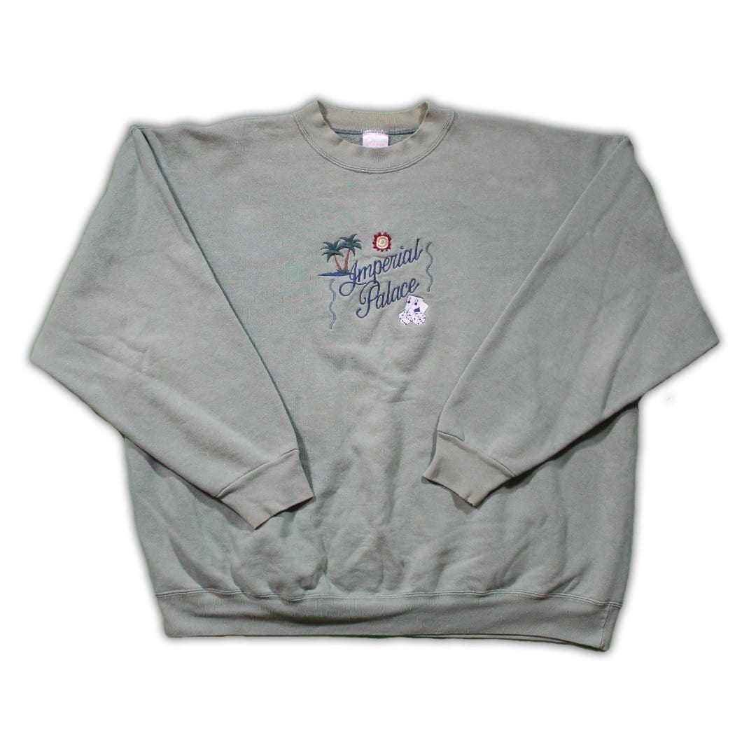 Vintage 90s Green Imperial Palace Crewneck | Rebalance Vintage.